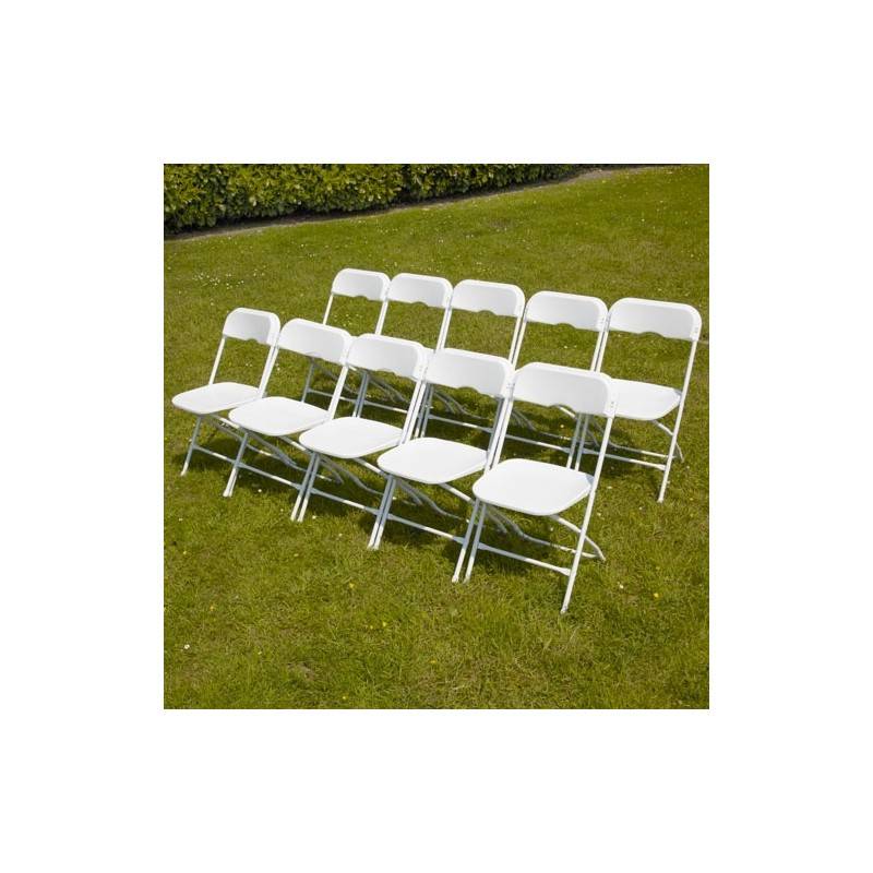 Chaises pliantes blanches