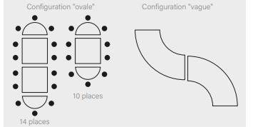 Table ovale 10 a 18 personnes