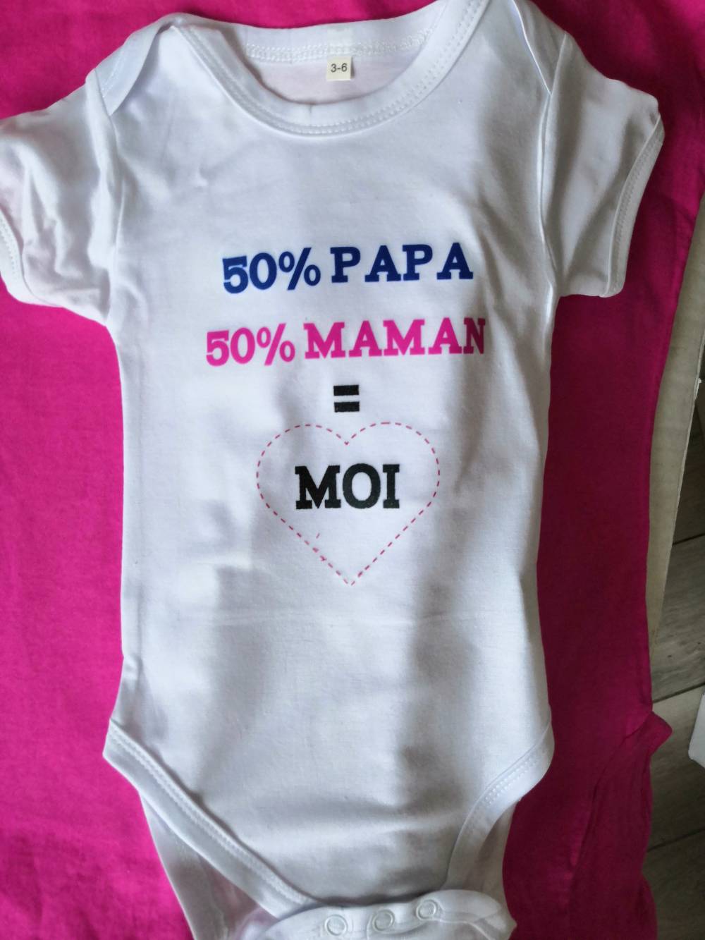 Body 50% papa, 50% maman