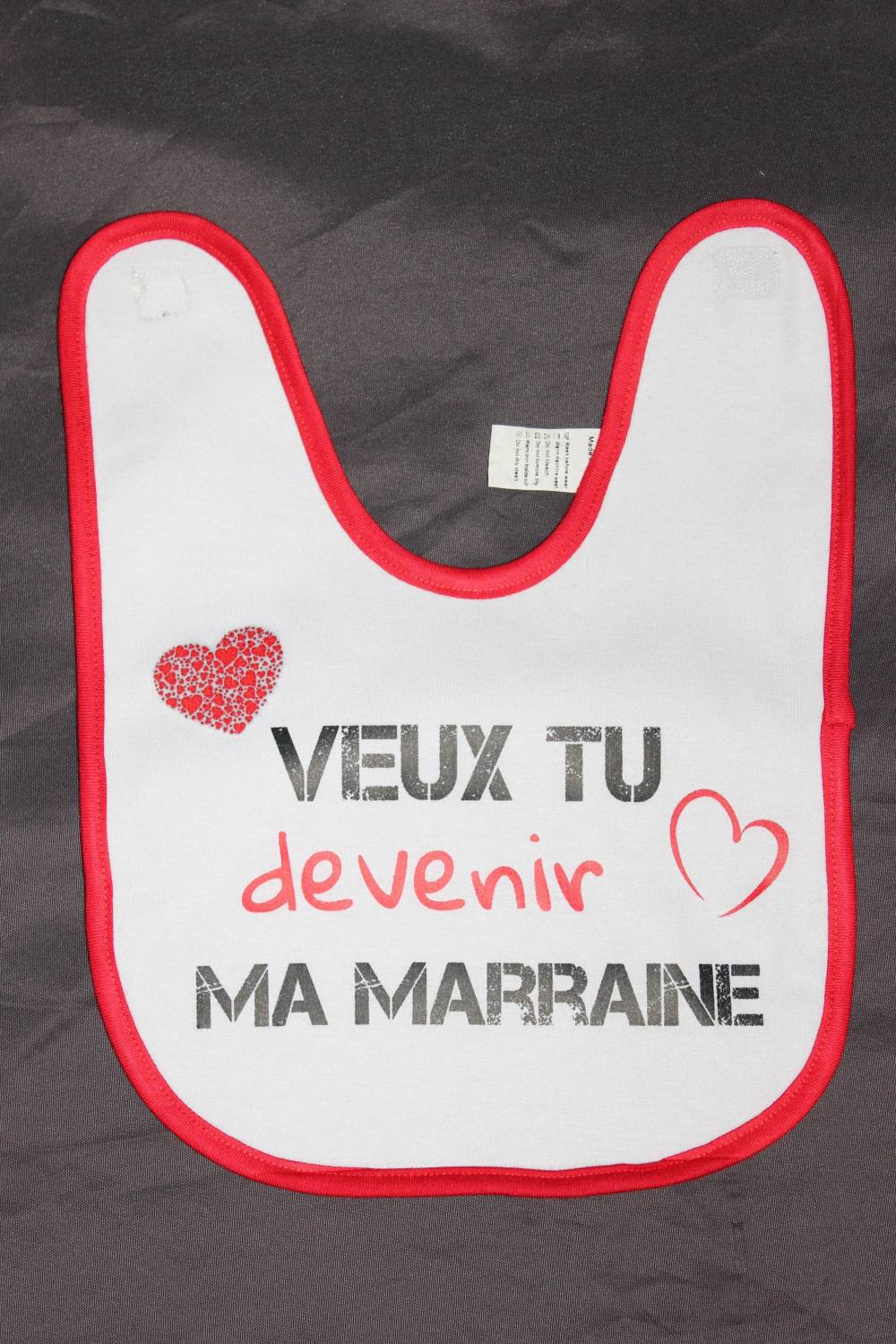 Bavoir Veux tu devenir ma marraine ? 