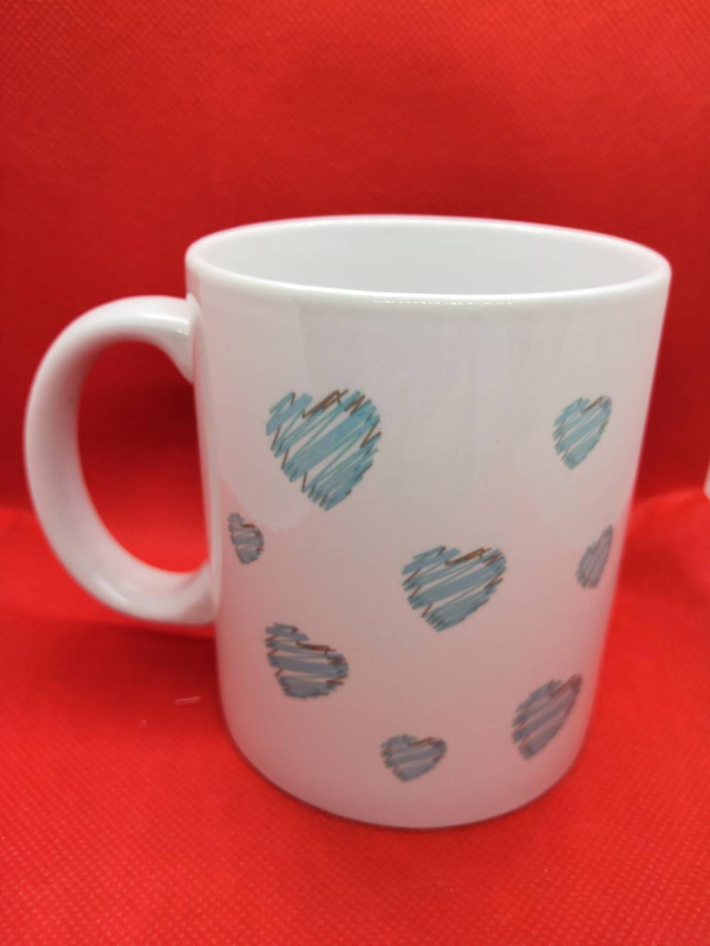 Mug Coeurs rose/bleu