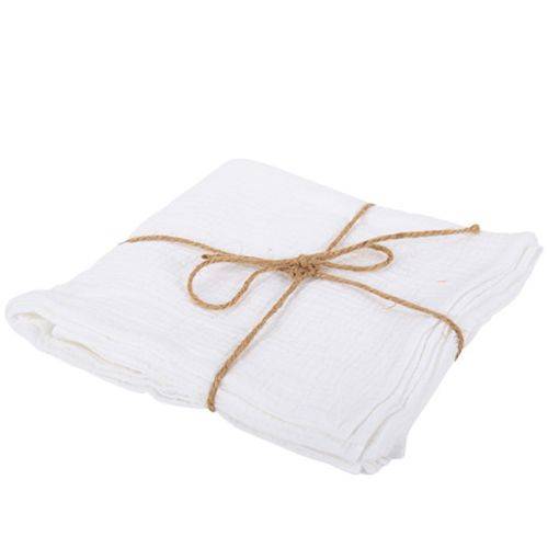 Serviette gaz de coton blanc