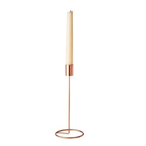 Bougeoir Design Métal Rose Gold Ø9,5x23cm 